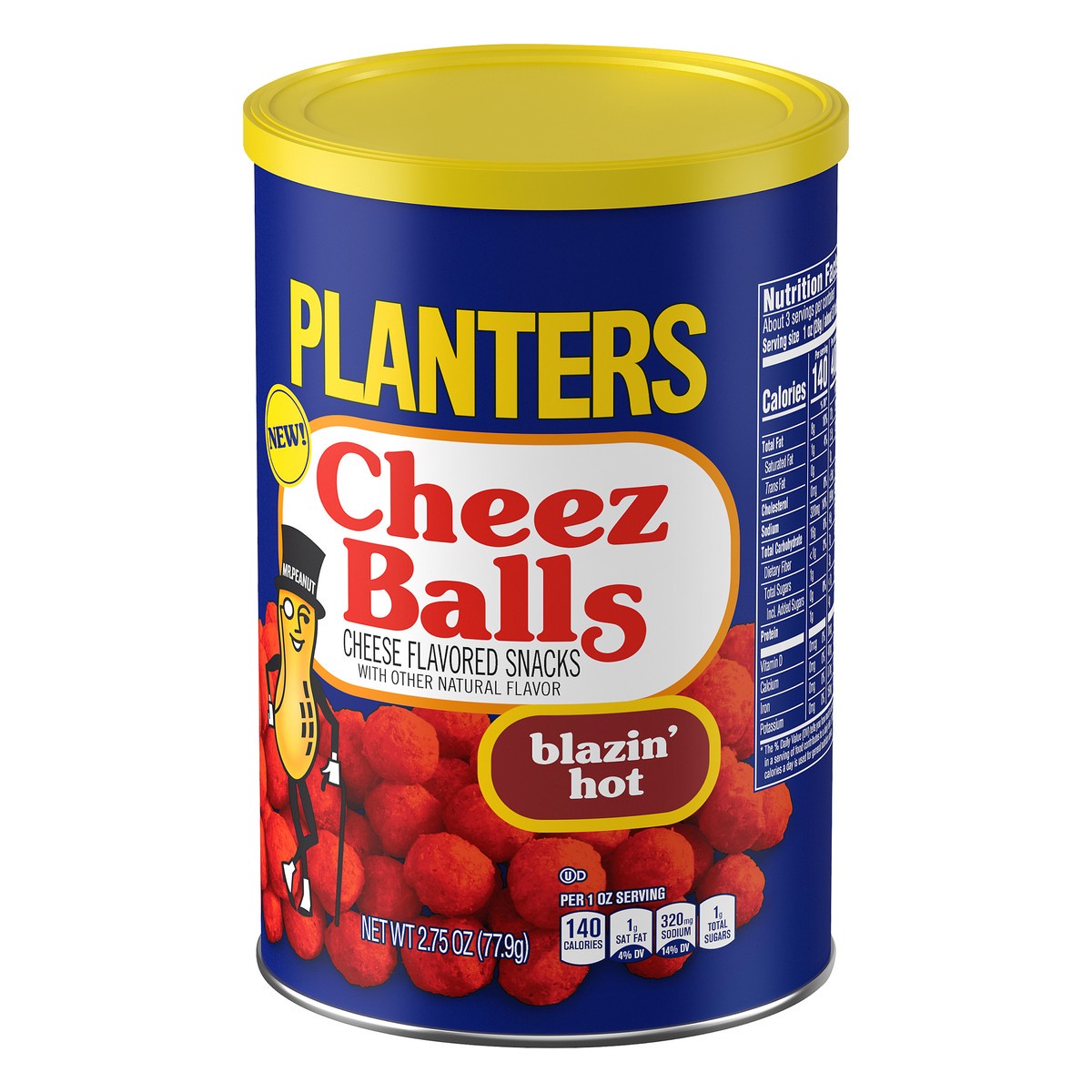 slide 8 of 10, Planters Blazin' Hot Cheez Balls Cheese Flavored Snacks, 2.75 oz