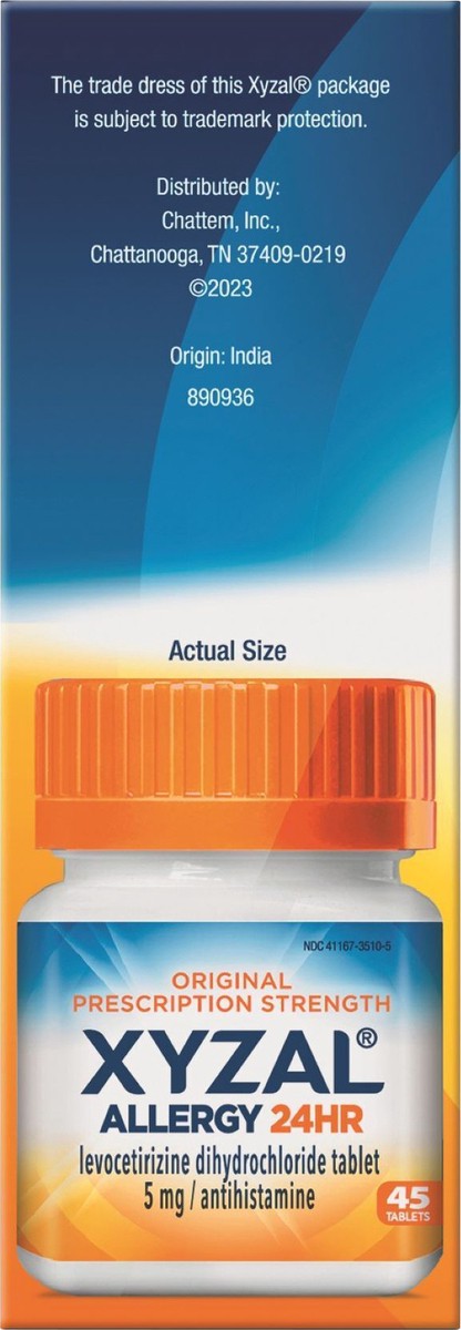 slide 7 of 11, Xyzal Allergy Tablets 24-Hour Allergy Relief, Original Prescription Strength, 45-Count, 45 ct