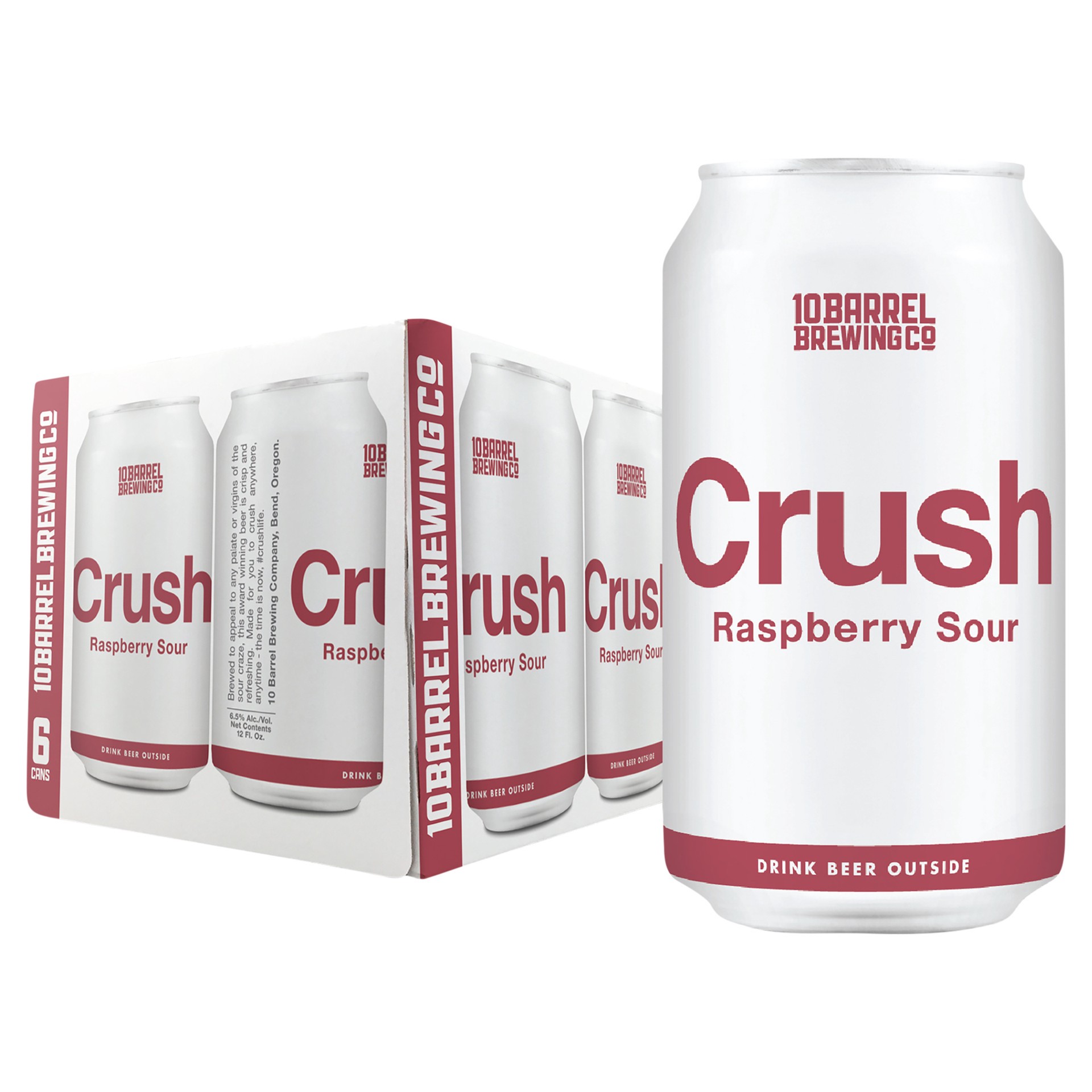 slide 1 of 4, 10 Barrel Brewing Co. Brewing Co. Crush Raspberry Soul Ale, 6 ct; 12 fl oz