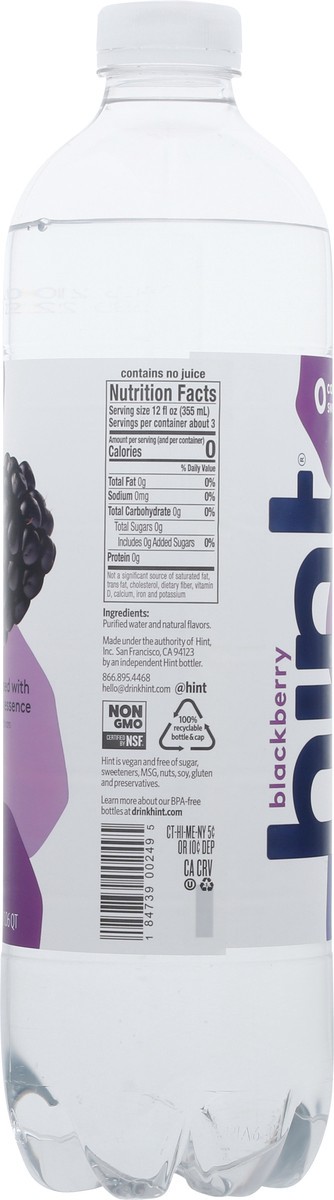 slide 11 of 13, Hint Blackberry Water 33.8 fl oz, 1 ct