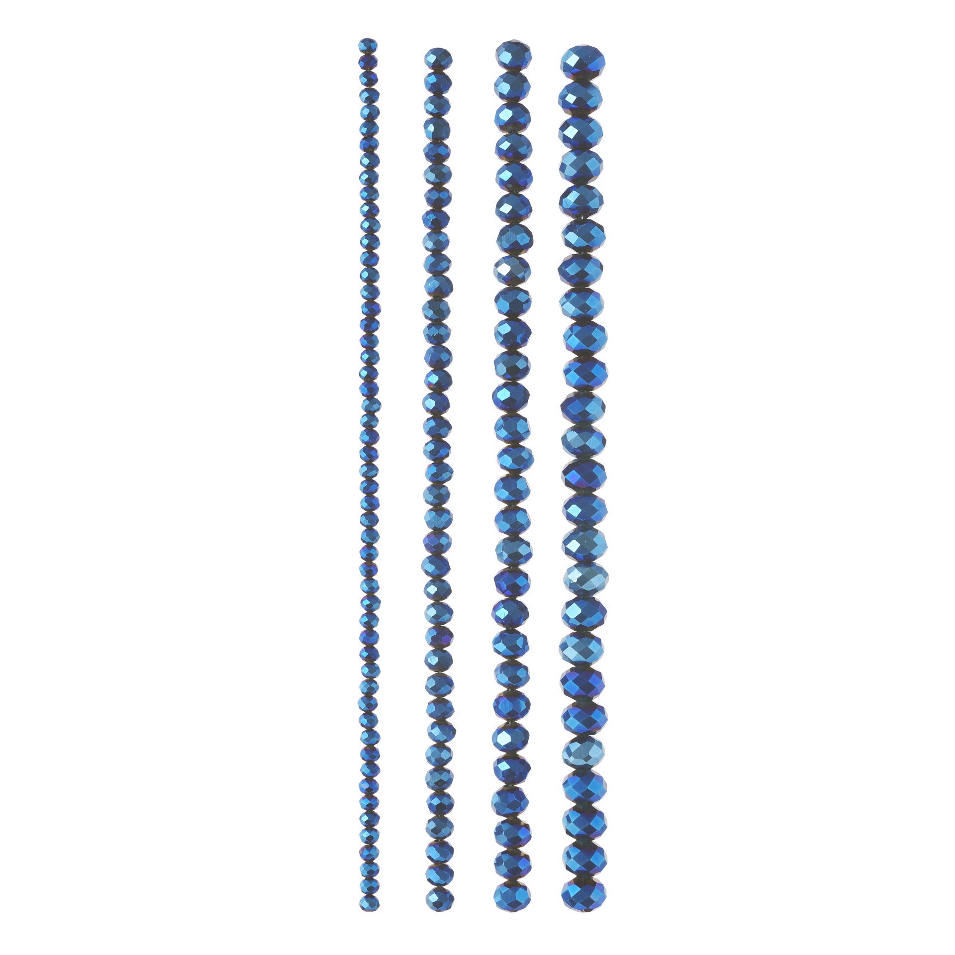 slide 2 of 3, Sapphire Aurora Borealis Faceted Glass Round Beads By Bead Landing, 3mm-8mm