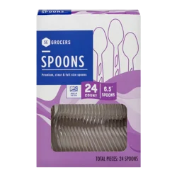 SE Grocers Premium, Clear & Full Size Spoons