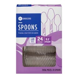 SE Grocers Premium, Clear & Full Size Spoons