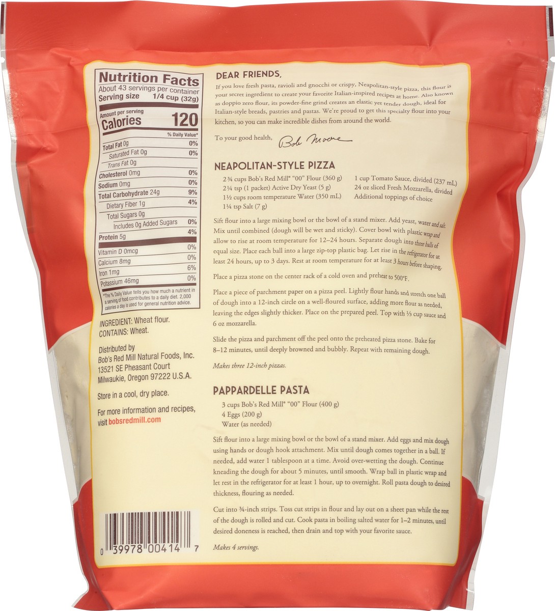 slide 7 of 9, Bob's Red Mill Premium Italian-Style 00 Flour 48 oz, 48 oz