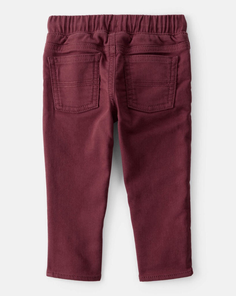 slide 3 of 3, Oshkosh Baby Boy Cotton Pull-On Fashion Pants - Red Red 12M, 1 ct