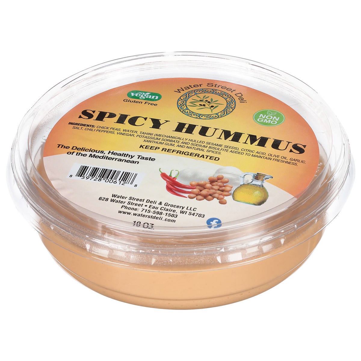 slide 9 of 13, Water Street Deli Water Street Chili Peppr Hummus, 10 oz