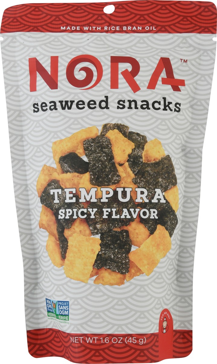 slide 1 of 9, Nora Tempura Spicy Flavor Seaweed Snacks 1.6 oz, 1.6 oz