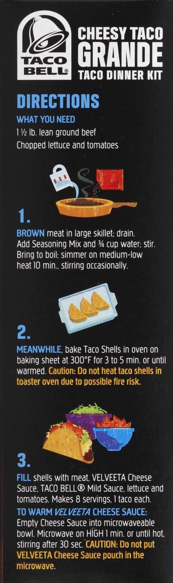 slide 3 of 4, Taco Bell Taco Dinner Kit, Cheesy Taco Grande, 12.9 oz