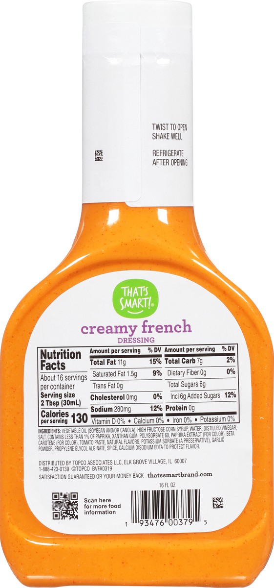 slide 5 of 17, That's Smart! Creamy French Dressing 16 fl oz, 16 fl oz