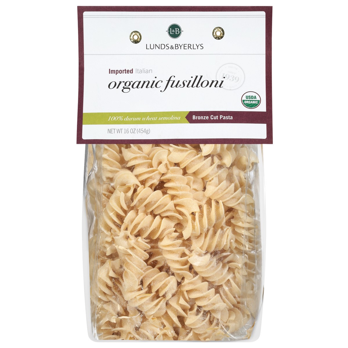 slide 4 of 4, Lunds & Byerlys Organic Imported Italian Fusilloni Bronze Cut Pasta 16 oz, 16 oz