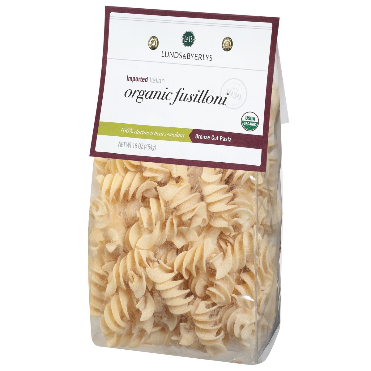 slide 3 of 4, Lunds & Byerlys Organic Imported Italian Fusilloni Bronze Cut Pasta 16 oz, 16 oz