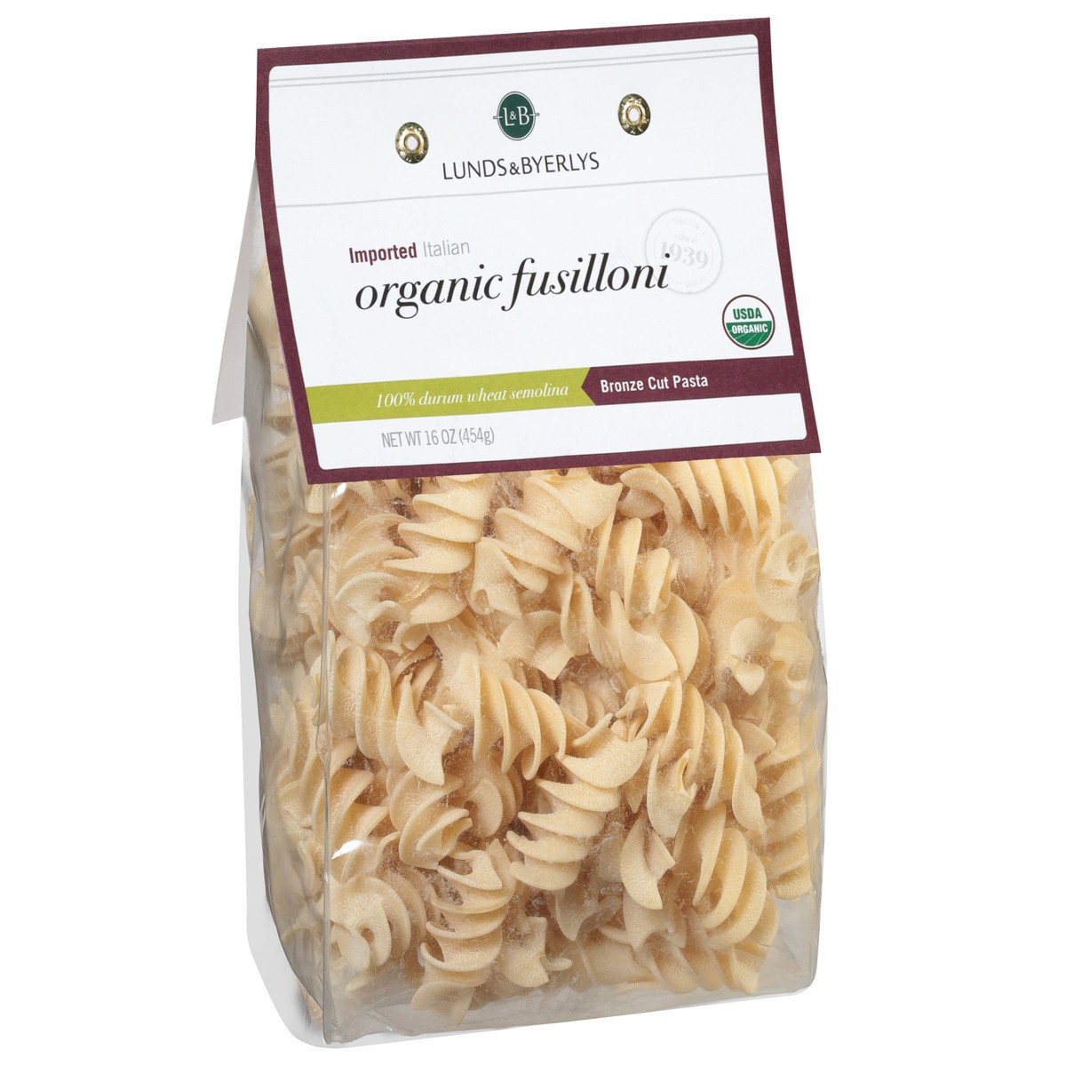 slide 2 of 4, Lunds & Byerlys Organic Imported Italian Fusilloni Bronze Cut Pasta 16 oz, 16 oz