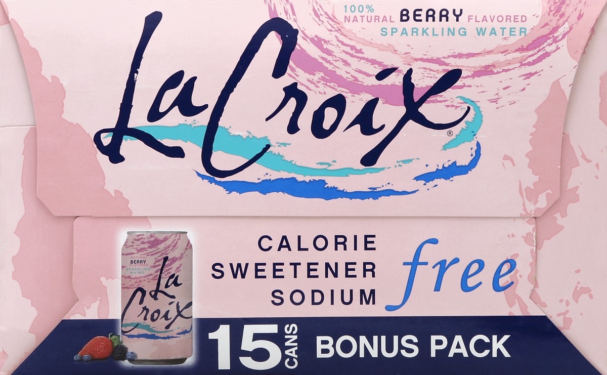 slide 3 of 6, La Croix Berry Flavored Sparkling Water, 15 ct; 12 fl oz