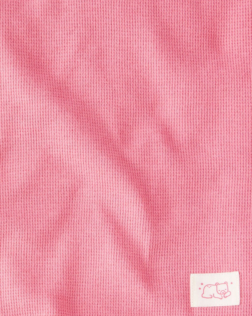 slide 2 of 3, Carter's Baby 2-Pack Waffle Knit Blankets - Pink Pink OSZ, 1 ct