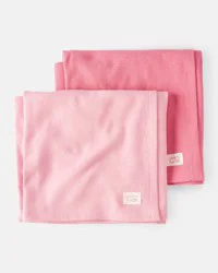 Carter's Baby 2-Pack Waffle Knit Blankets - Pink