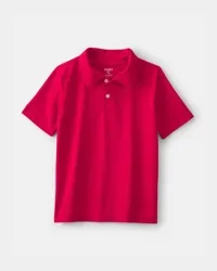 Oshkosh Boys Uniform Active Polo Shirt - Red Red 14