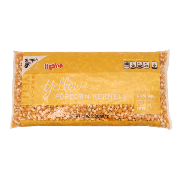 slide 1 of 1, Hy-Vee Popcorn Kernels, Yellow - 32 oz, 32 oz
