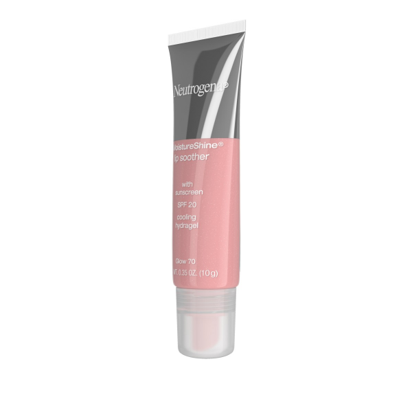 slide 5 of 16, Neutrogena MoistureShine Lip Soother Gloss with SPF 20 Sun Protection, High Gloss Tinted Lip Moisturizer with Hydrating Glycerin and Soothing Cucumber for Dry Lips, Glow 70,.35 oz, 0.35 oz