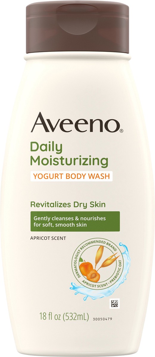 slide 7 of 7, Aveeno Daily Moisturizing Yogurt Body Wash with Apricot, 18 fl oz