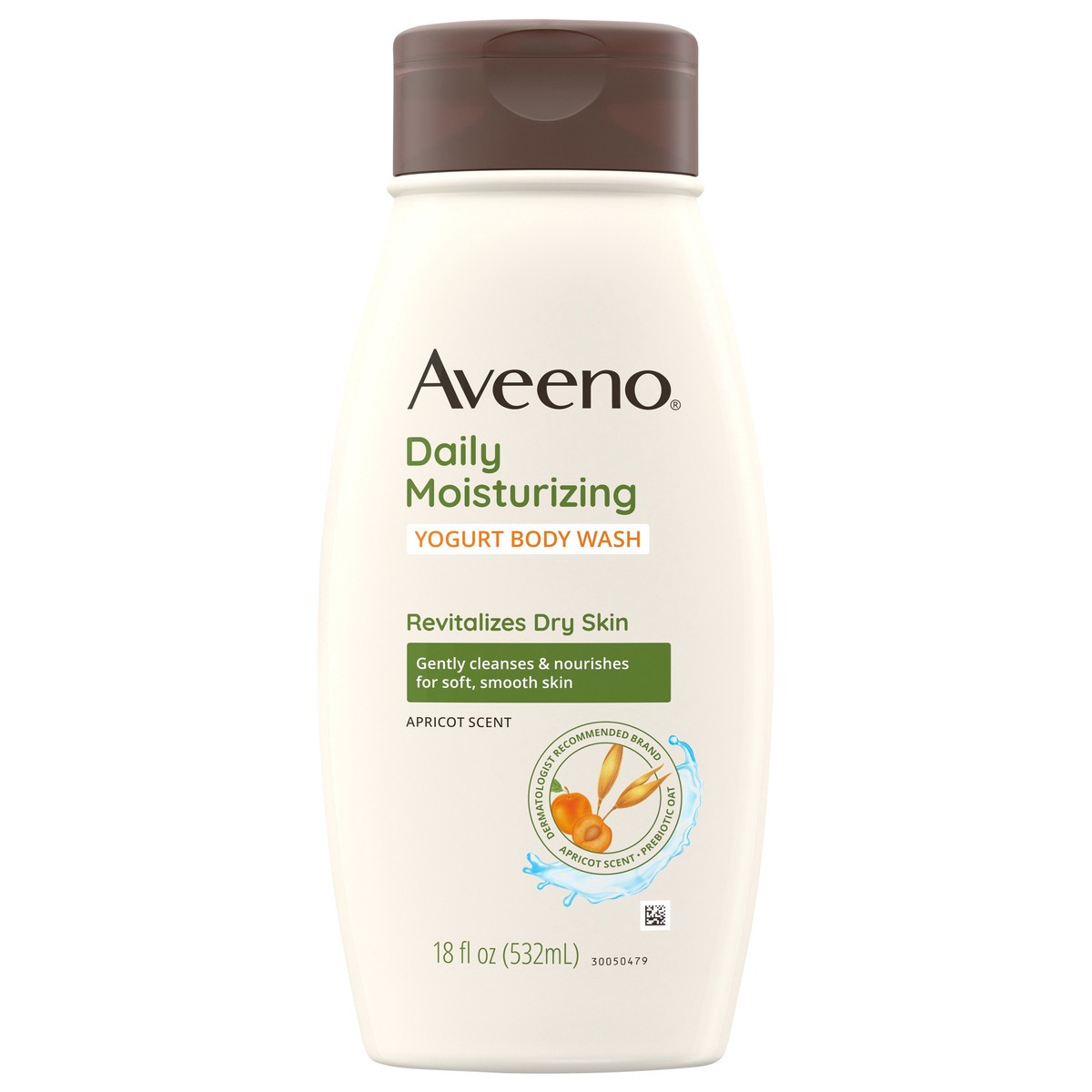 slide 1 of 7, Aveeno Daily Moisturizing Yogurt Body Wash with Apricot, 18 fl oz