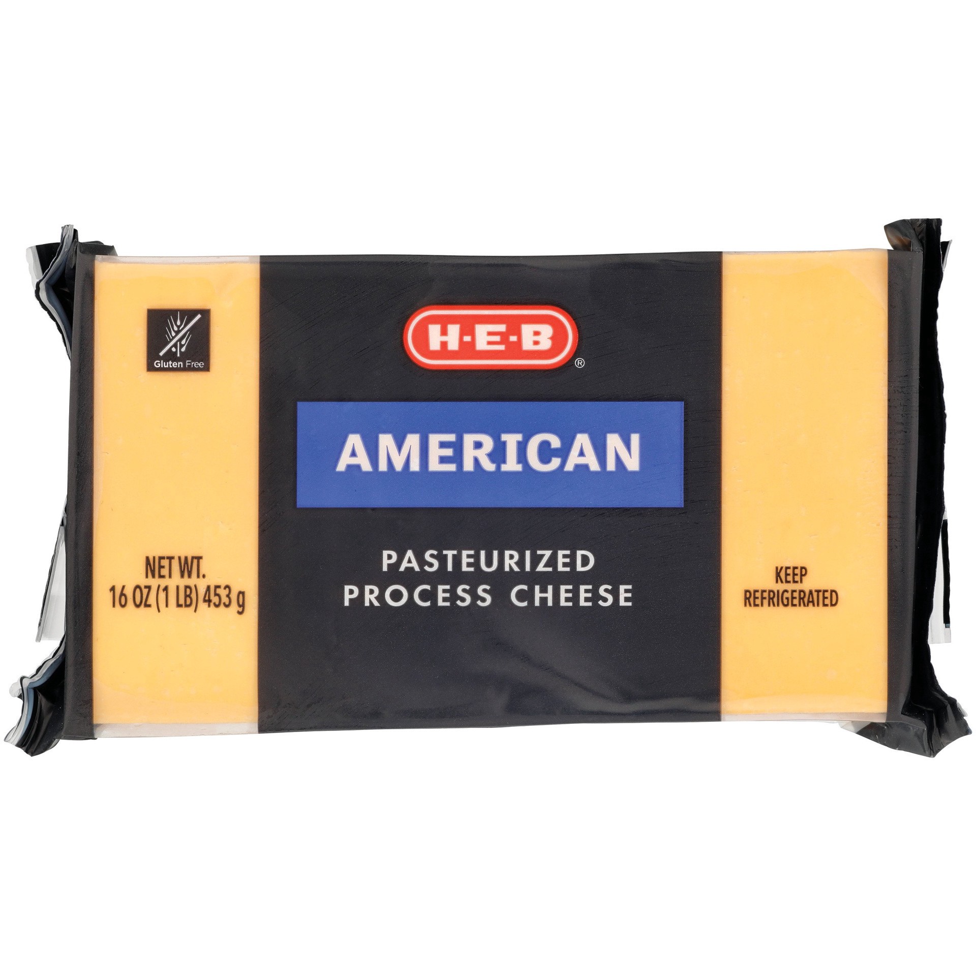 slide 1 of 1, H-E-B American Cheese, 16 oz
