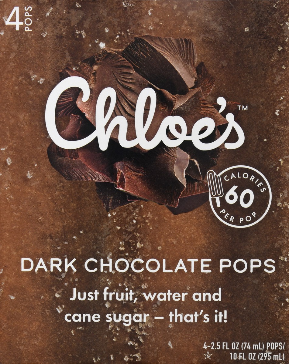 slide 12 of 13, Chloe's Fruit Pop Dark Chocolate, 4 ct