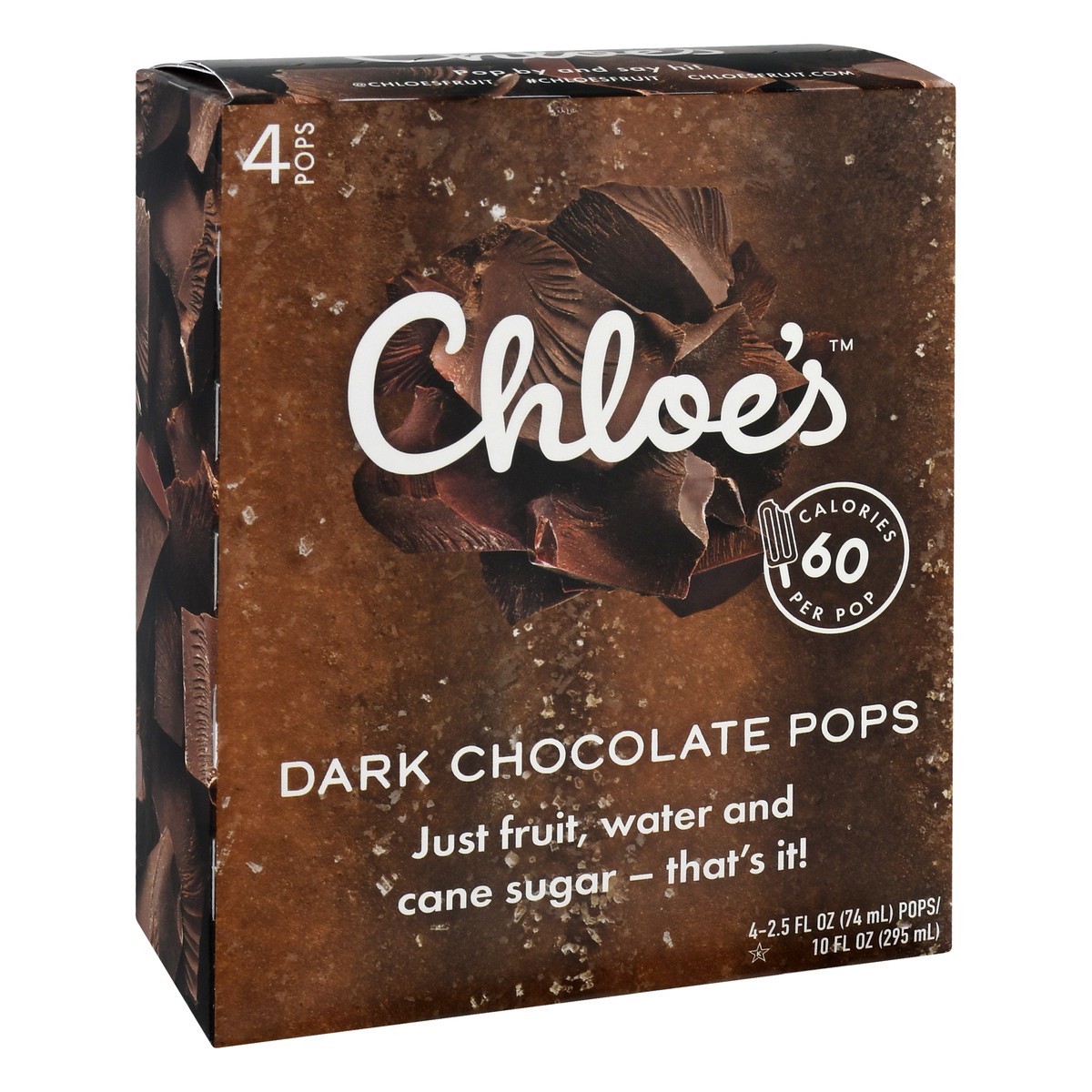 slide 5 of 13, Chloe's Fruit Pop Dark Chocolate, 4 ct