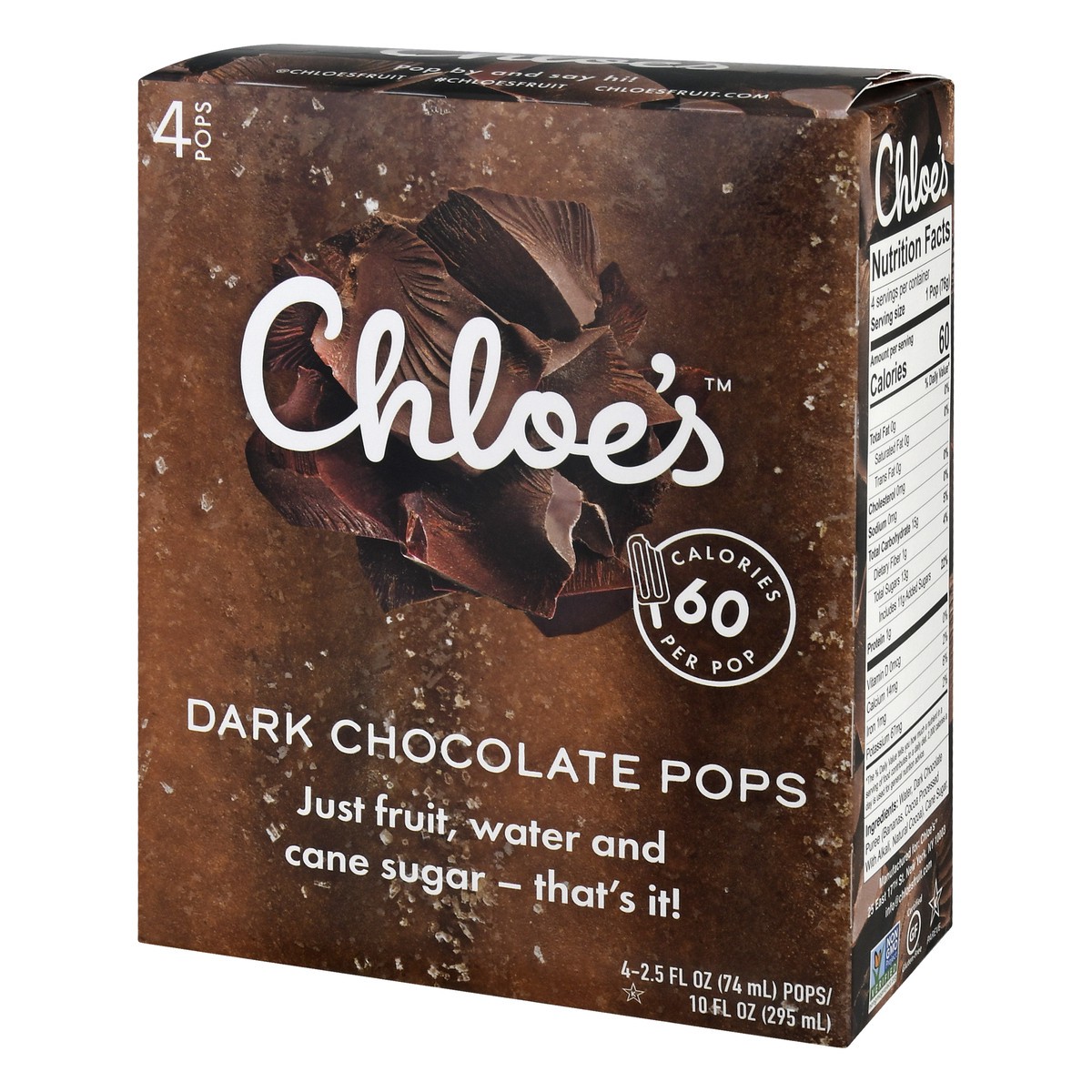 slide 7 of 13, Chloe's Fruit Pop Dark Chocolate, 4 ct