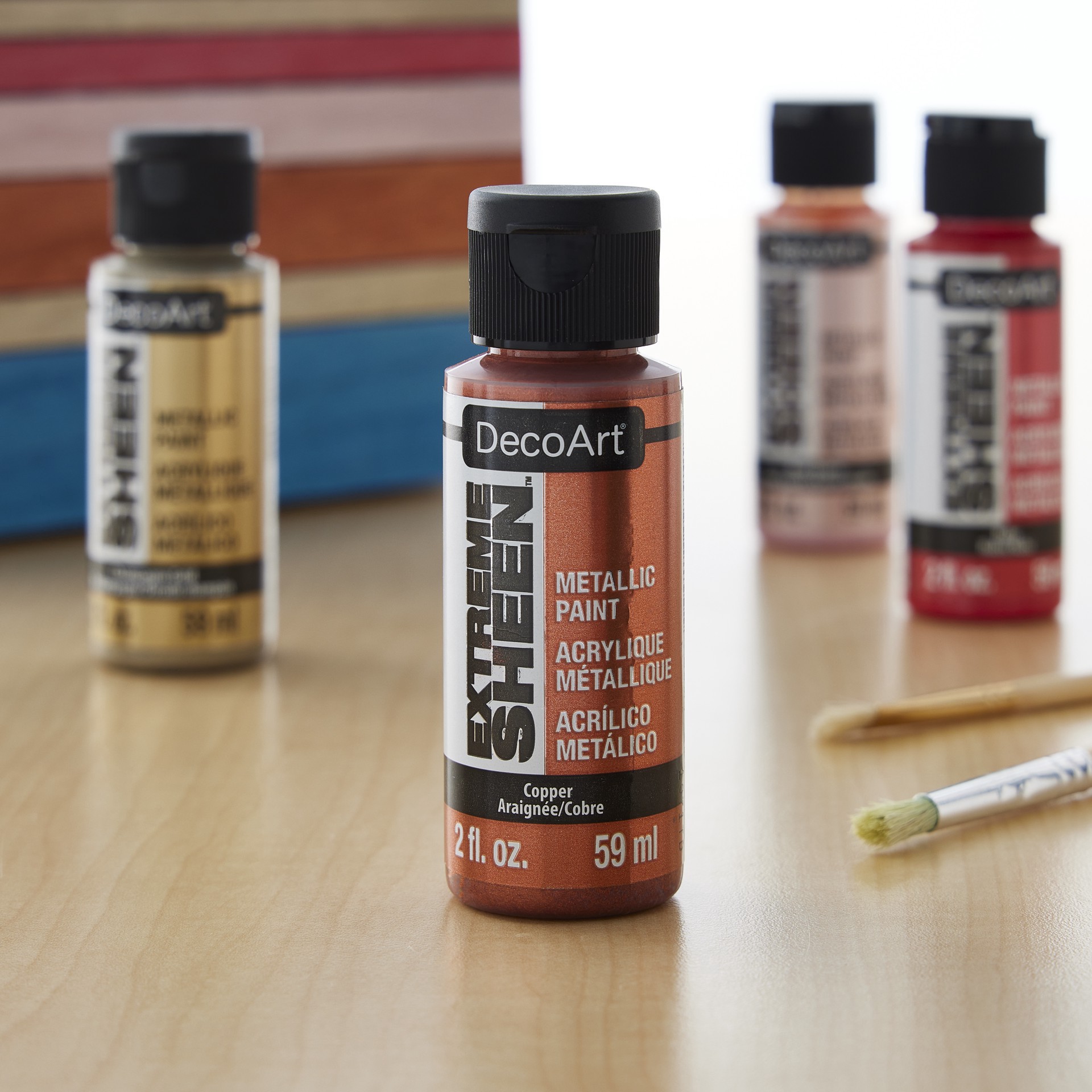 slide 2 of 3, Decoart Extreme Sheen Metallic Acrylic Paint, 2 oz