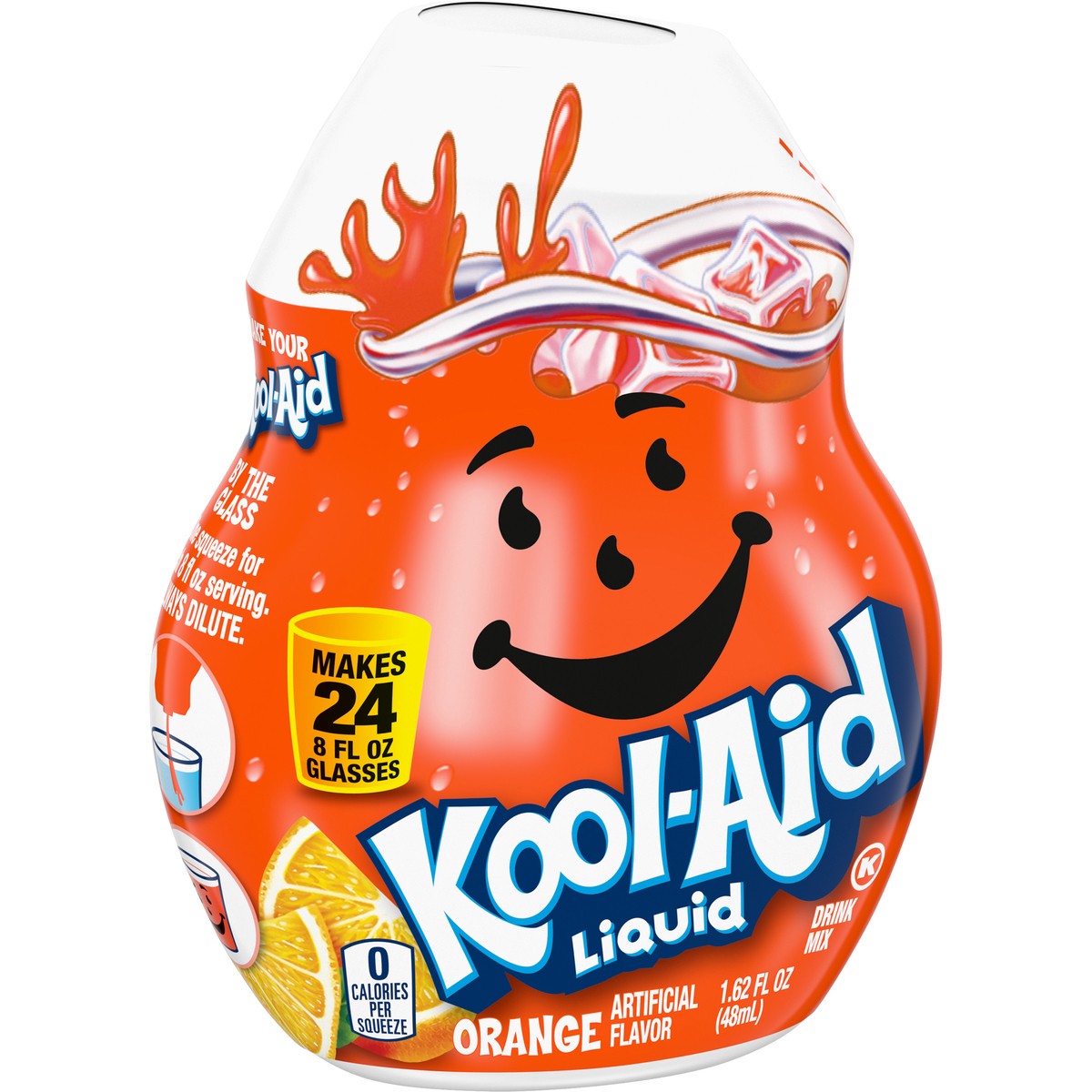 slide 3 of 9, Kool-Aid Liquid Orange Artificially Flavored Soft Drink Mix, 1.62 fl oz Bottle, 1.62 fl oz