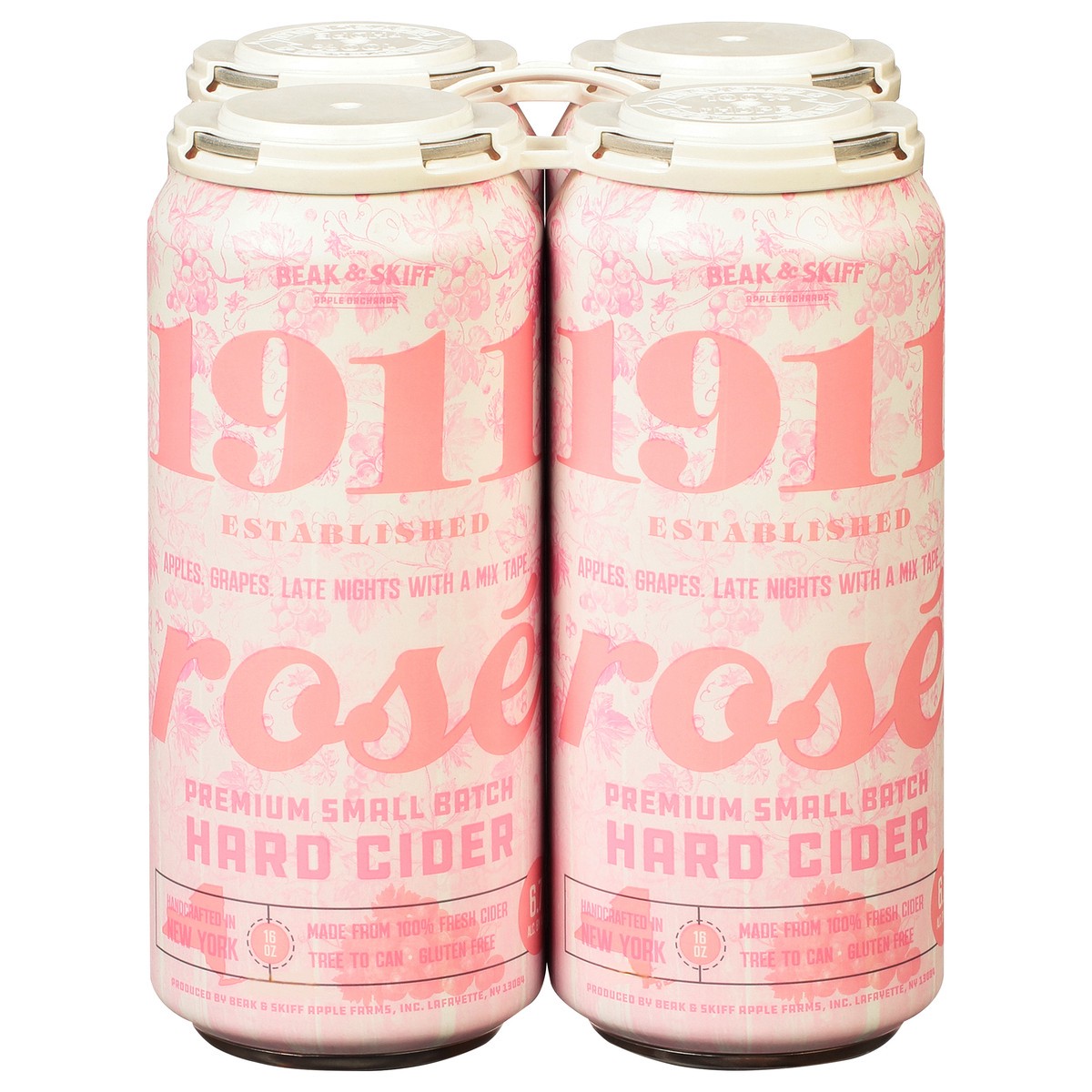 slide 4 of 13, 1911 Established Premium Small Batch Rose Hard Cider 4 - 16 oz Cans, 64 oz