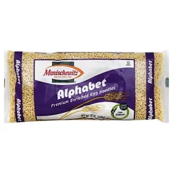 Manischewitz Egg Noodles, Premium Enriched, Alphabet