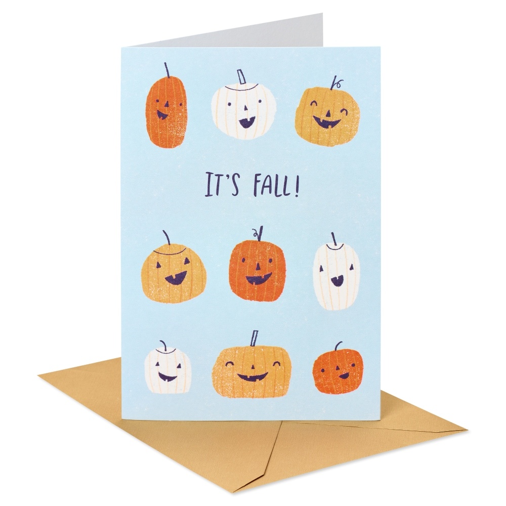 slide 1 of 1, American Greetings Thinking Of You Card (Pumpkins), 1 ct