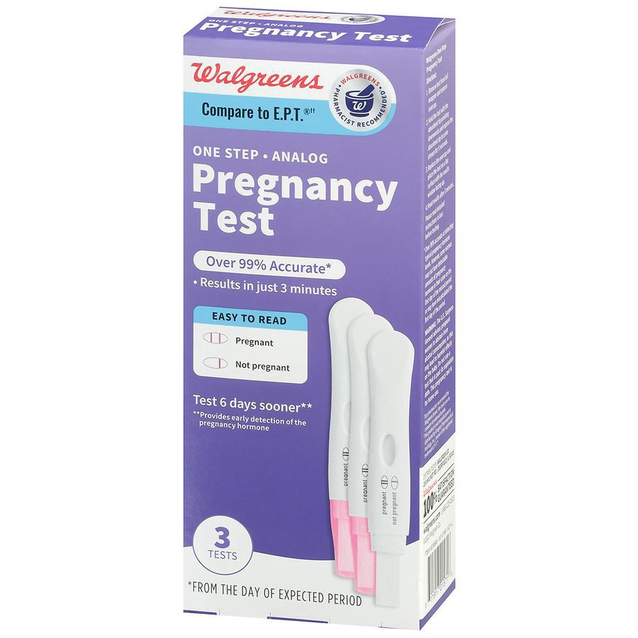 slide 2 of 4, Walgreens One Step Pregnancy Test, 3 ct