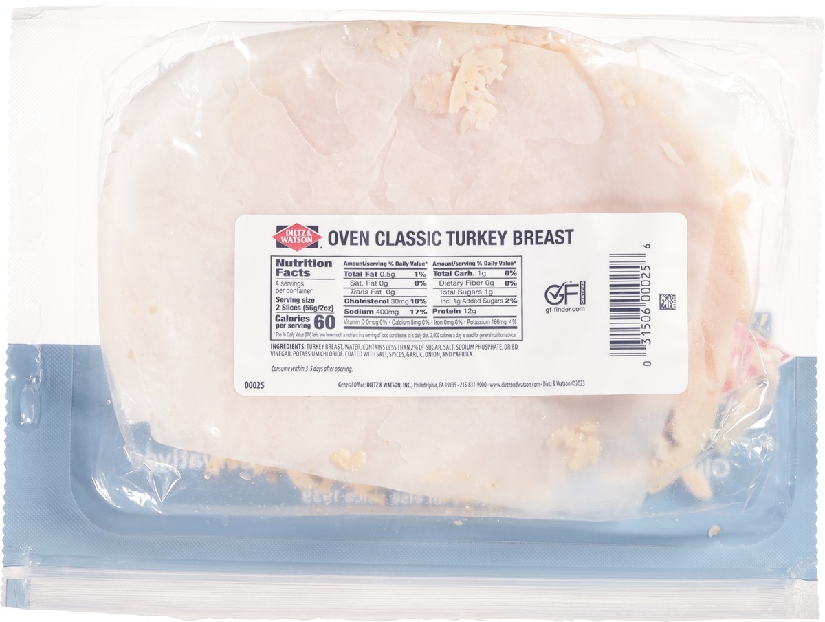 slide 12 of 14, Dietz & Watson Oven Classic Turkey Breast 8 oz, 8 oz