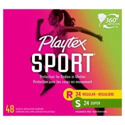Playtex Sport Tampons Regular & Super Absorbency Duo-Pack Unscented
