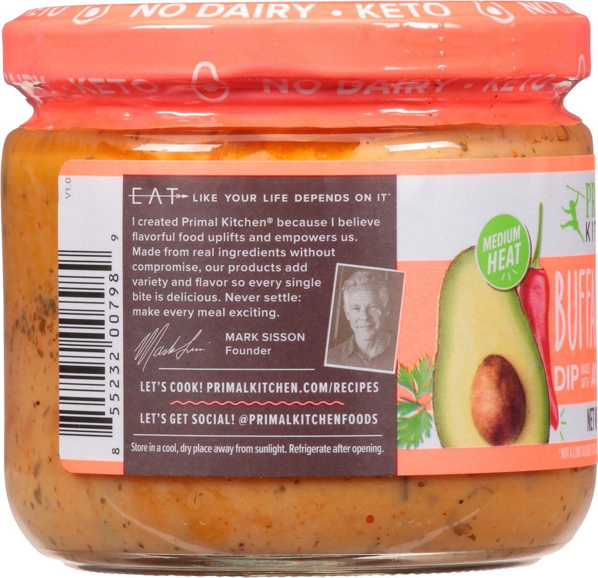 slide 4 of 13, Primal Kitchen Dip, Buffalo Ranch, 1 ct