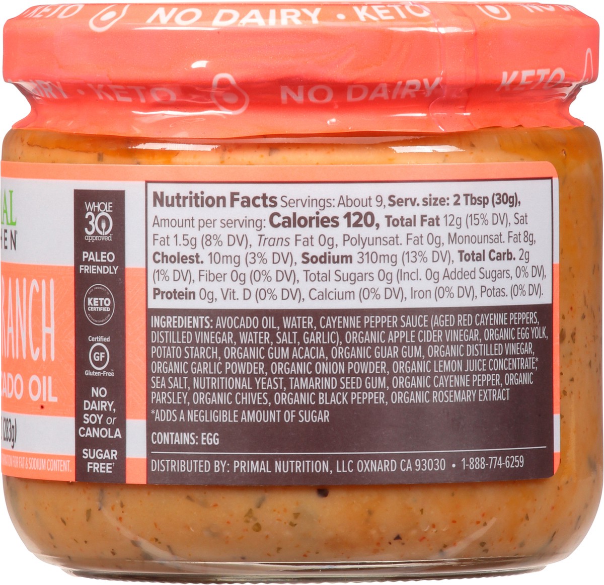 slide 12 of 13, Primal Kitchen Dip, Buffalo Ranch, 1 ct