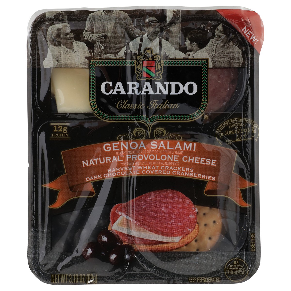 slide 1 of 13, Carando Genoa Salami/Provolone, 3.16 oz