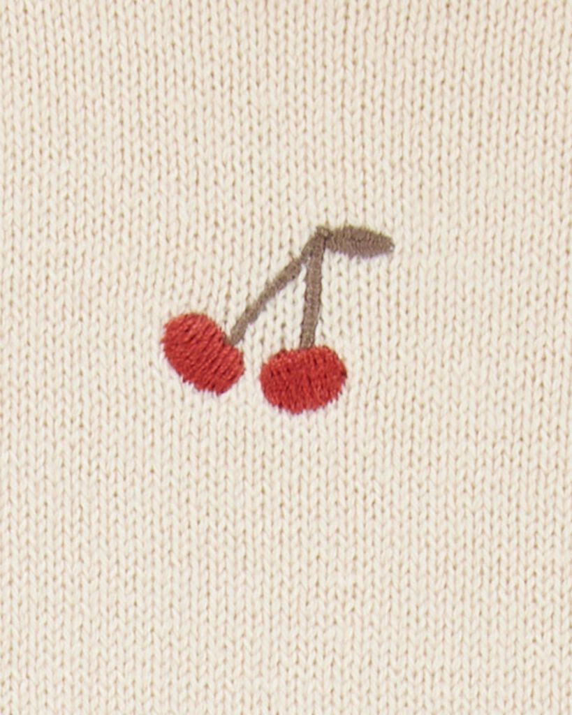 slide 2 of 2, Carter's Baby 2-Piece Cherry Peplum Top & Short Set Ivory NB, 1 ct