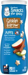Gerber Stage 3 Baby Snacks, Apple Cinnamon Puffs, Grain Snack, Baby Led Feeding