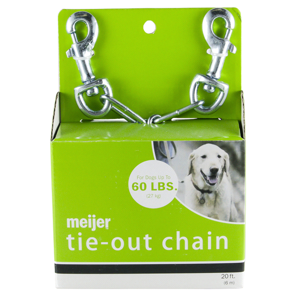 slide 1 of 1, Meijer 20' Tie Out Chain, Large, 1 ct