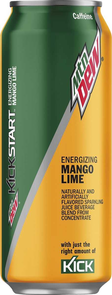slide 2 of 4, Mountain Dew KickStart Energizing Mango Lime Soda - 16 oz, 16 oz