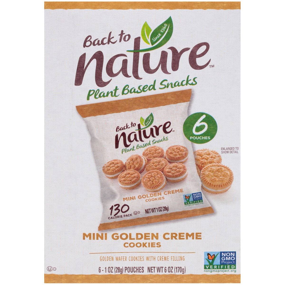 slide 1 of 11, Back to Nature™ Mini Golden Creme Cookies 6-1 oz. Pouches, 6 oz