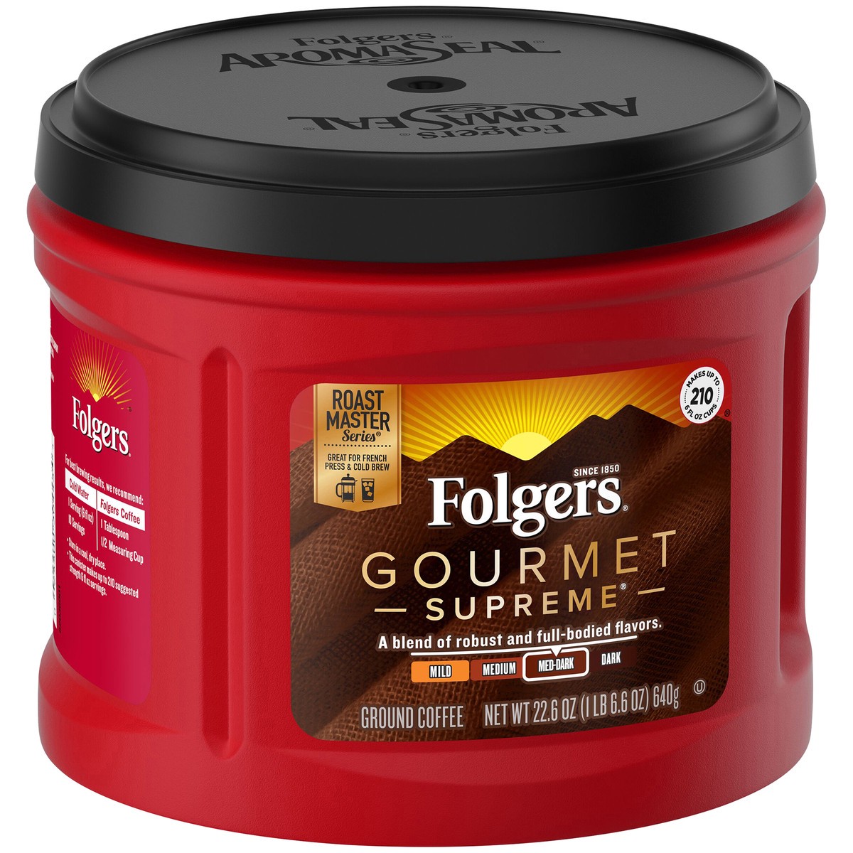 slide 1 of 6, Folgers Coffee, Gourmet Supreme, 22.6 oz
