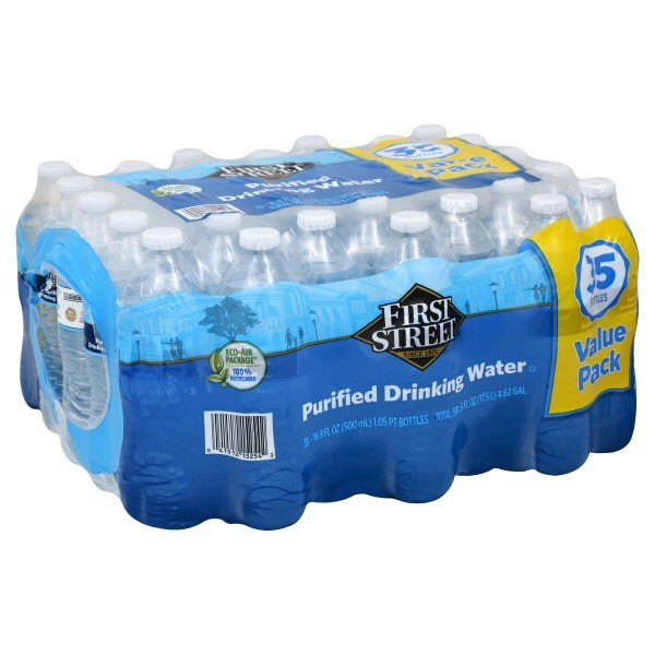 slide 1 of 1, First Street Purified Drinking Water - 35 ct; 16.9 oz, 35 ct; 16.9 oz