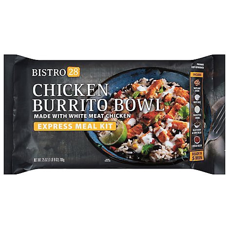 slide 1 of 5, Bistro 28 Chicken Burrito Bowl Express Meal Kit - 25 OZ, 25 oz