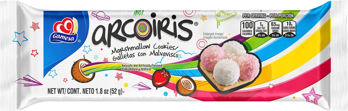 slide 2 of 3, Gamesa Cookies Arcoiris - 1.8 oz, 1.8 oz