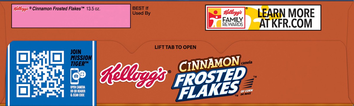 slide 5 of 10, Kellogg's Frosted Flakes Cinnamon Cold Breakfast Cereal, 13.5 oz