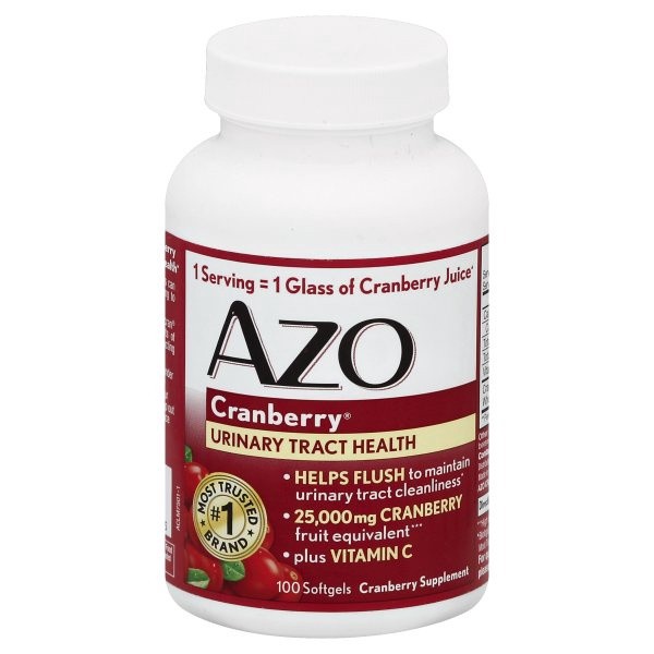 slide 1 of 1, AZO Urinary Tract Health Cranberry Supplement Softgels, 100 ct